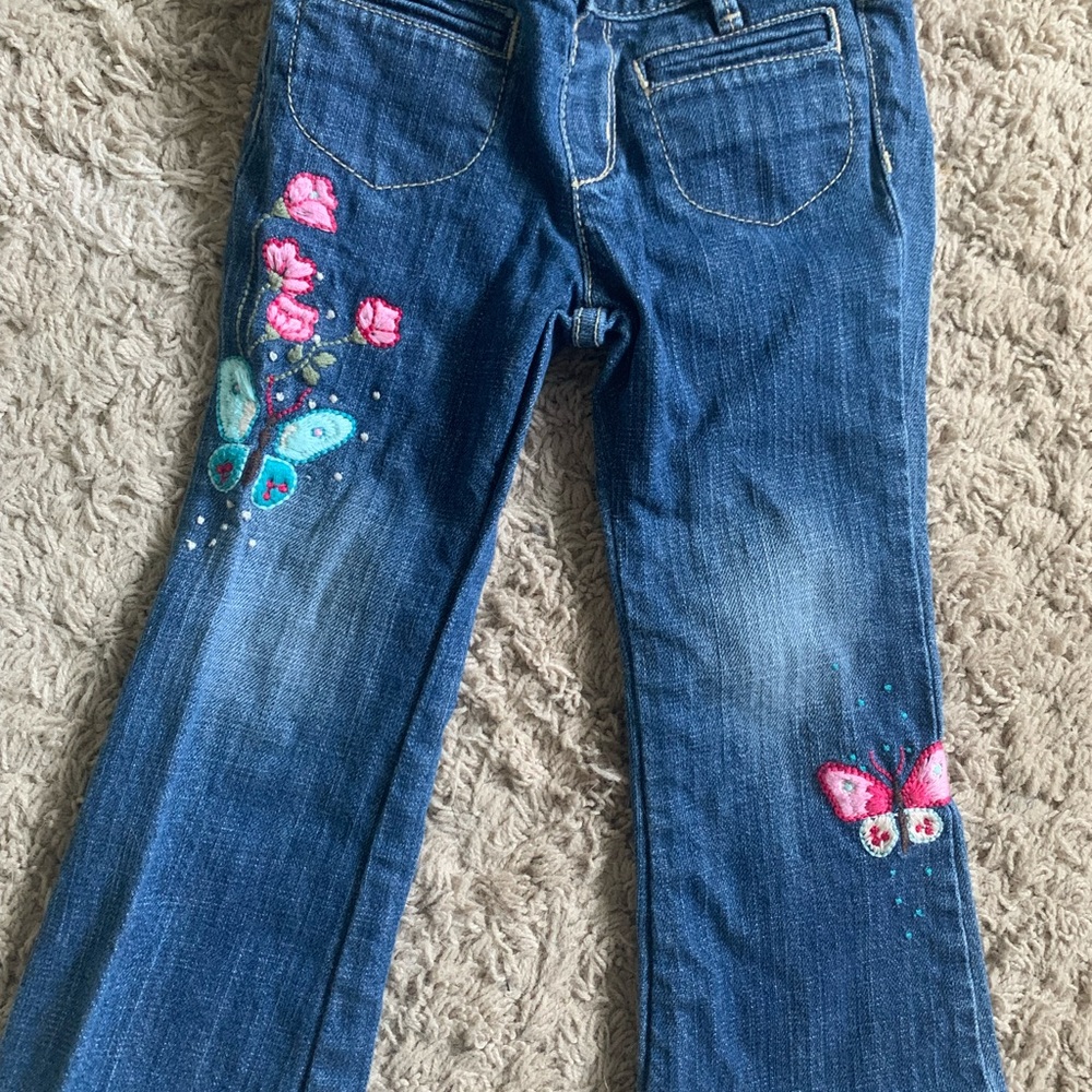 GAP Blue Flare Jeans with Embroidered Details